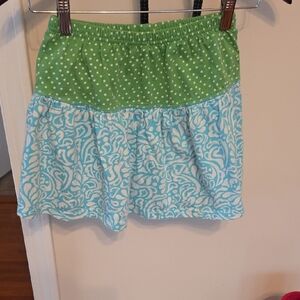 Hanna Andersson Green and Blue Mini Skirt